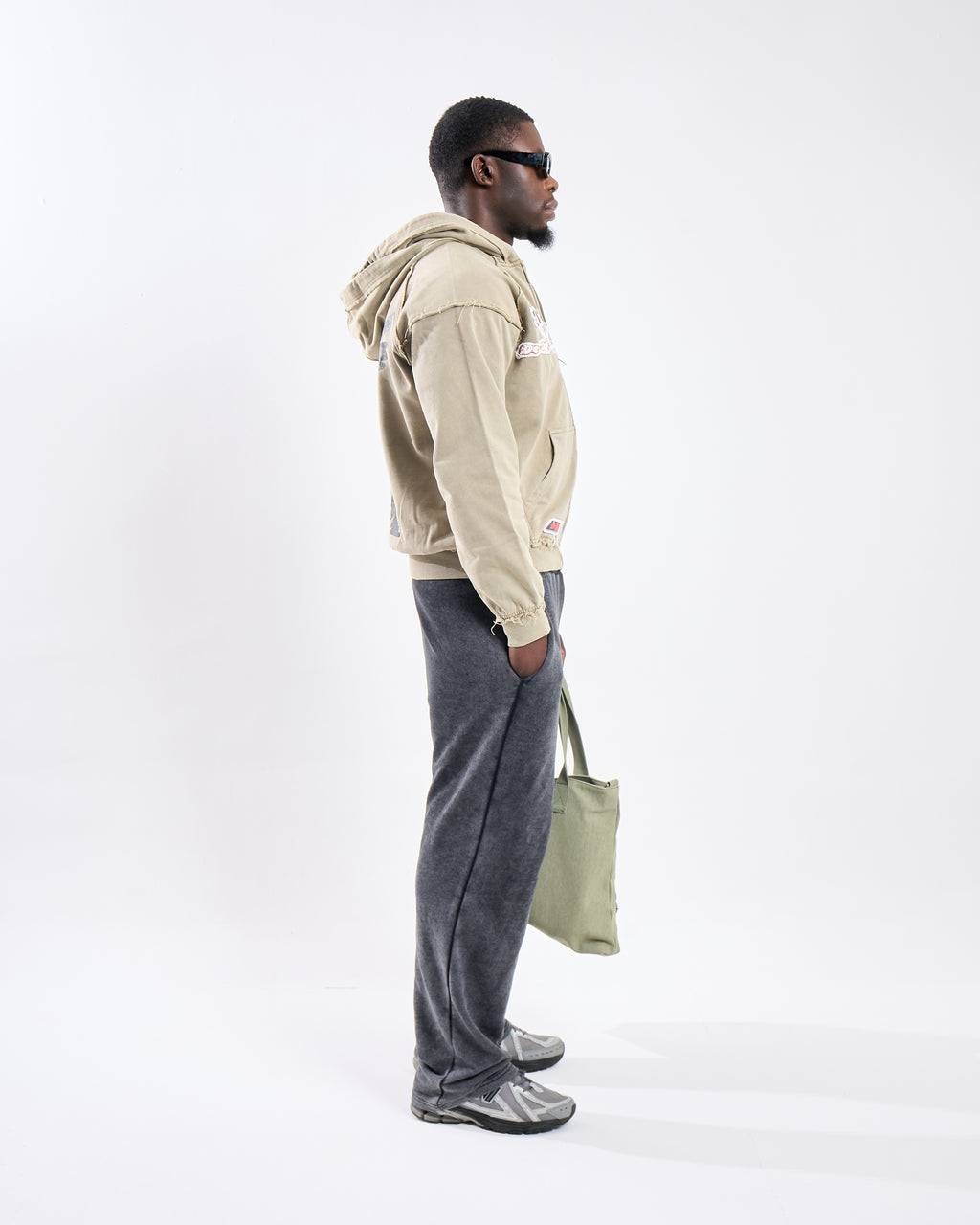 Zip-Up "Patchwork" Hoodie