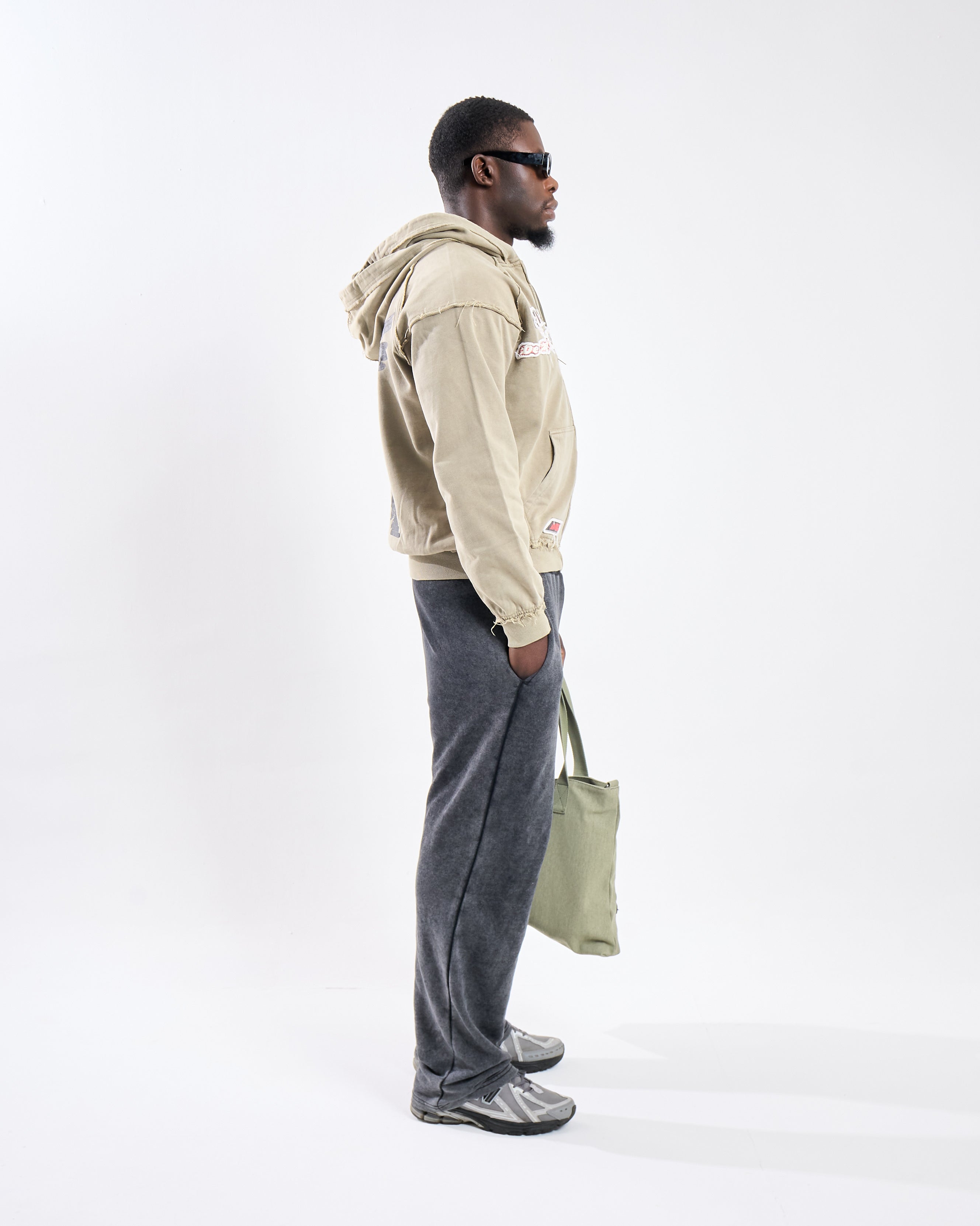 Zip-Up "Patchwork" Hoodie