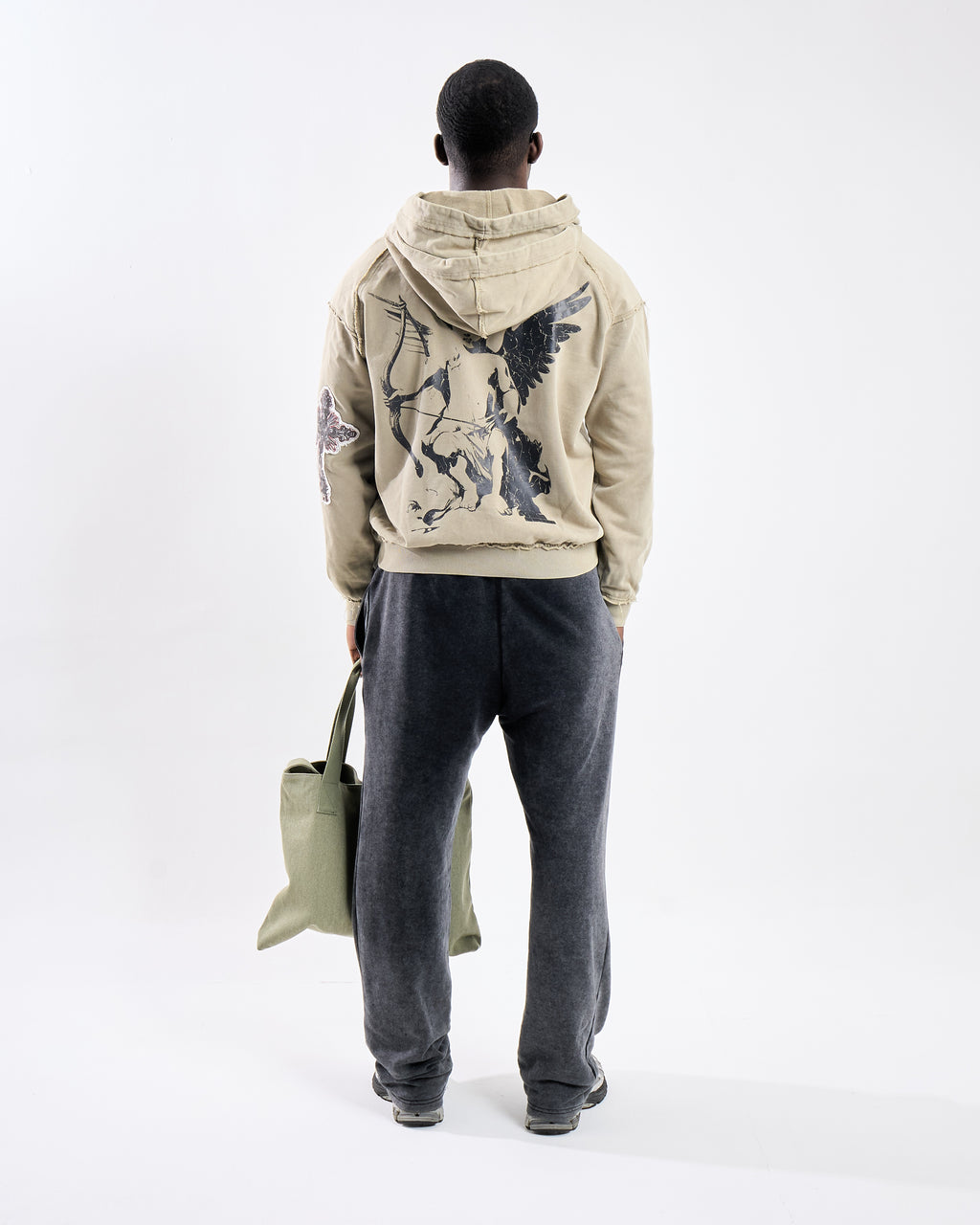 Zip-Up "Patchwork" Hoodie