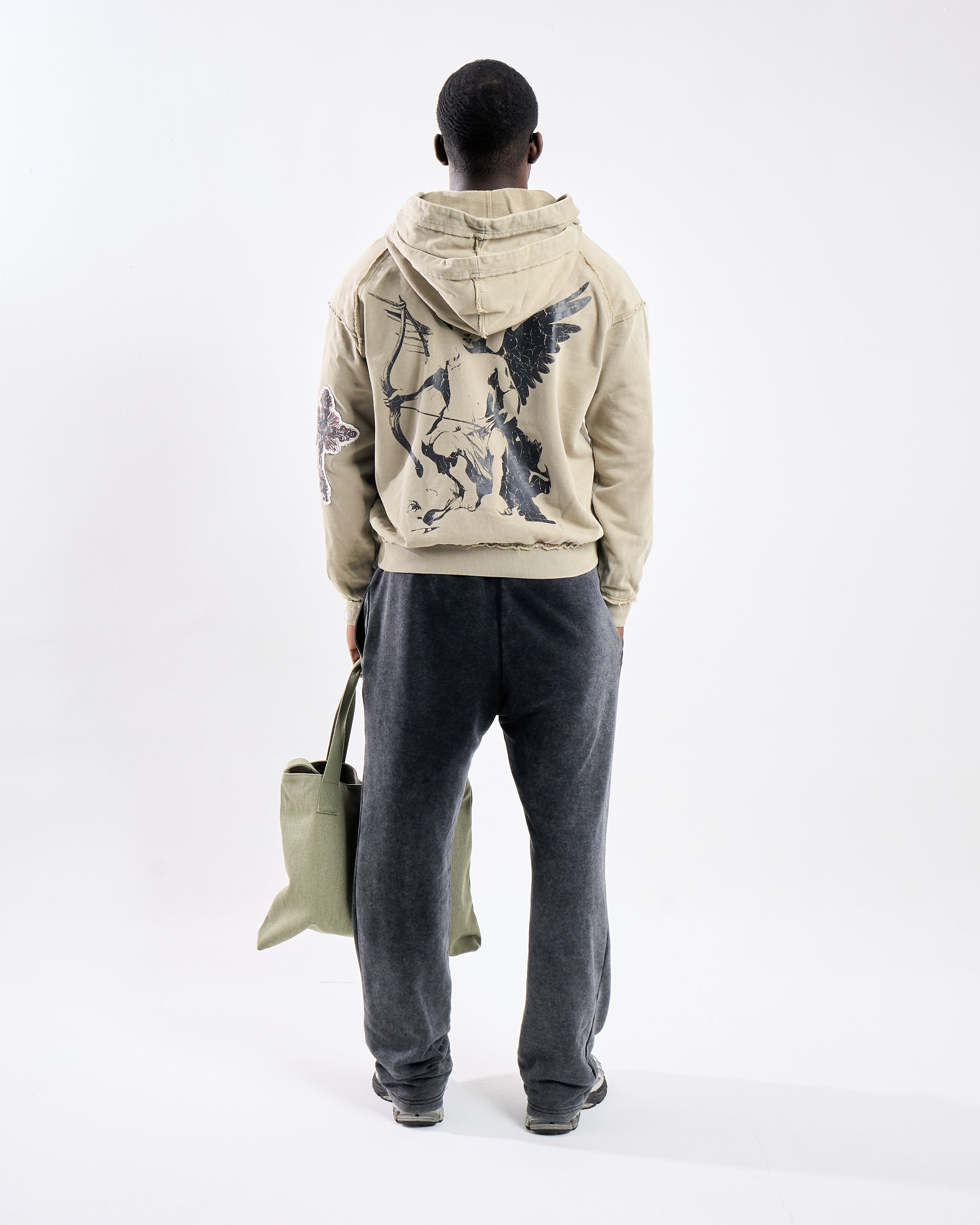 Zip-Up "Patchwork" Hoodie