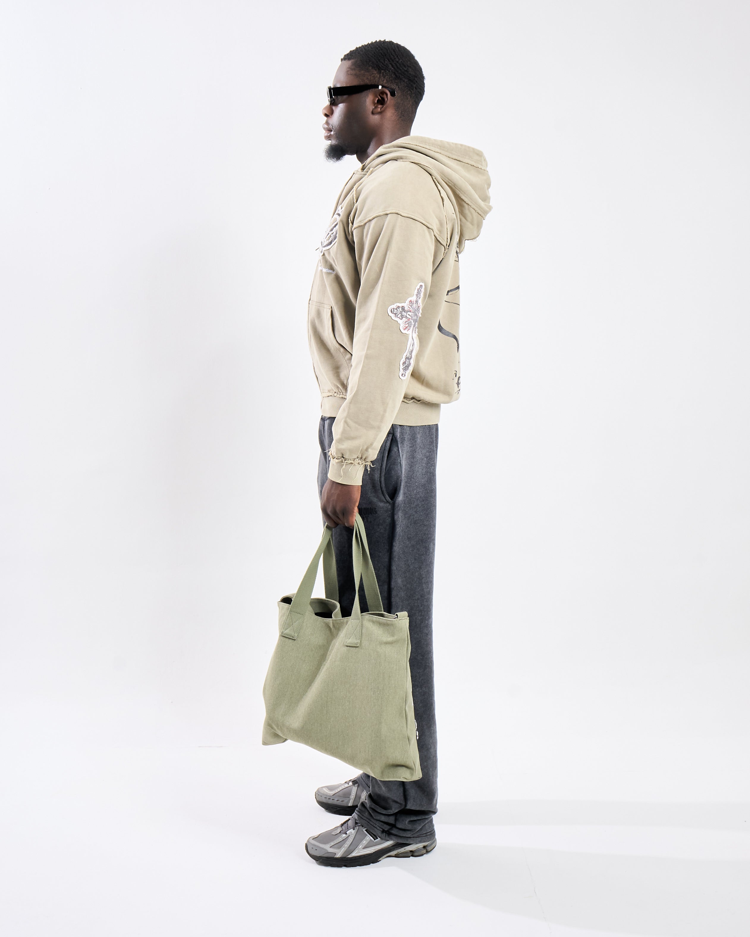 Zip-Up "Patchwork" Hoodie