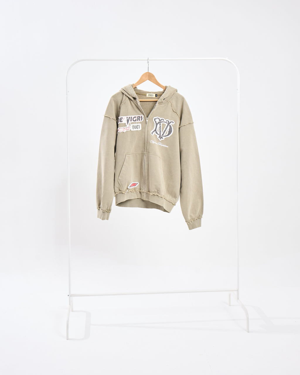 Zip-Up "Patchwork" Hoodie